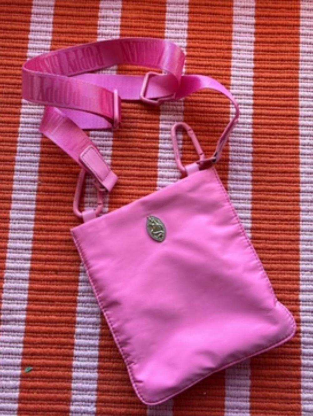 POPPY LISSIMAN Crossbody Shoulder Bag Hot Pink Nylon Convertible Fuscia Eco